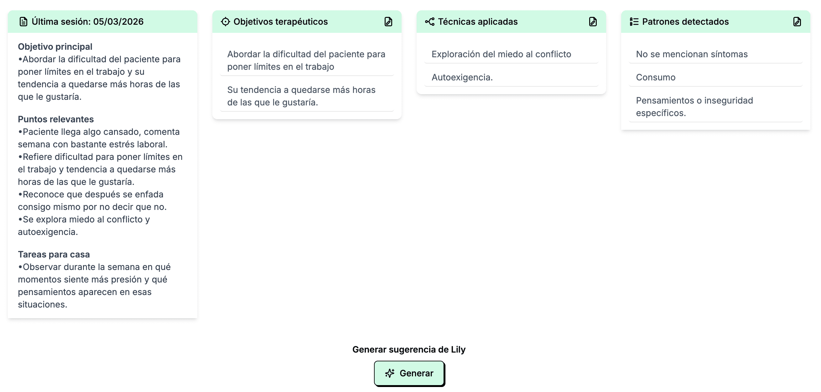 Consultas clínicas con IA — Onera