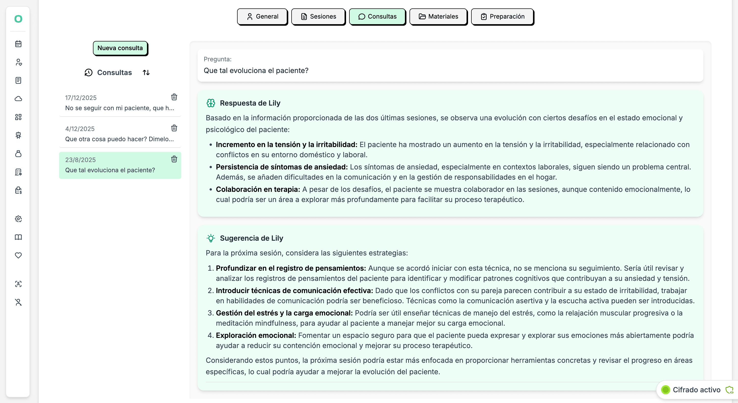 Consultas clínicas con IA — Onera